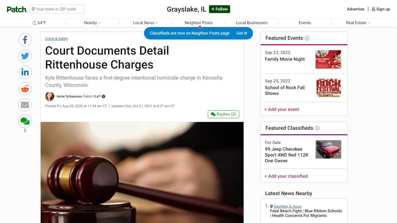 Court Documents Detail Rittenhouse Charges | Grayslake, IL Patch